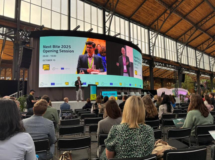 Nazar Podolchak presented the idea of creating a cluster of plant protein products at the Next Bite 2025 forum.